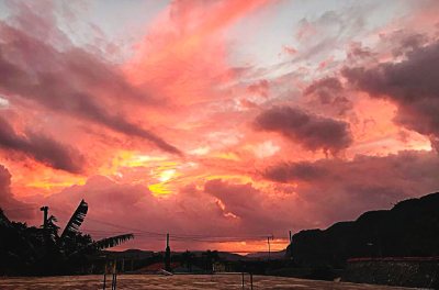 Tramonto suggestivo a Cuba Discover Vinales
